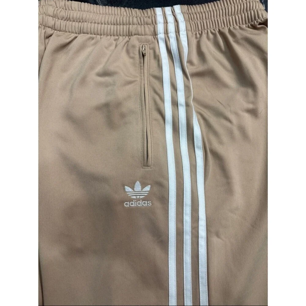 Adidas Originals Firebird Track Pants Tan White 3 Stripe Men's Small BNWT